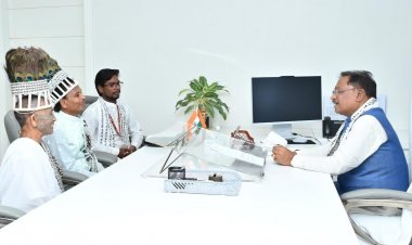 मुख्यमंत्री श्री साय से अखिल भारतीय रामनामी महासभा के प्रतिनिधियों ने की सौजन्य भेंट