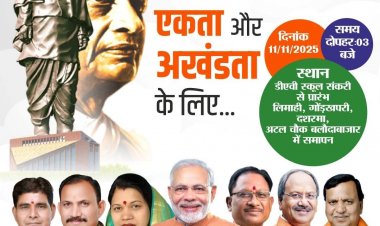 लौहपुरुष सरदार पटेल के आदर्शों से देश की एकता और अखंडता को मिली नई दिशा:बृजमोहन अग्रवाल