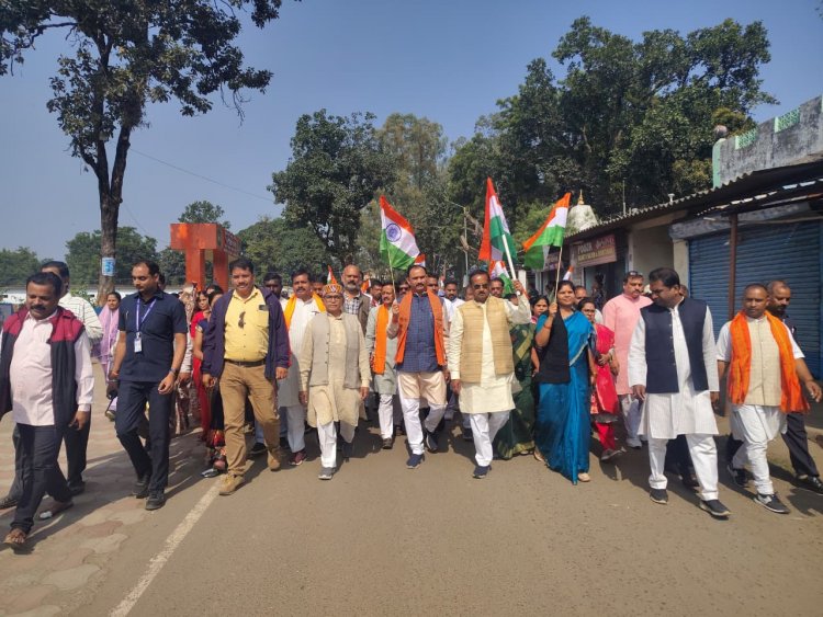 सरदार वल्लभभाई पटेल की 150वीं जयंती पर खोंगापानी से आमाखेरवा तक निकला भव्य यूनिटी मार्च, जनप्रतिनिधियों और हजारों नागरिकों ने दिखाई अद्वितीय एकता