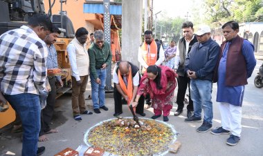 उत्तर विधानसभा में विकास की नई रफ़्तार—विधायक पुरंदर मिश्रा ने किया 2.90 करोड़ की BT रोड का भूमिपूजन
