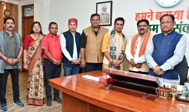 मुख्यमंत्री  विष्णु देव साय से रायपुर प्रेस क्लब के नवनिर्वाचित पदाधिकारियों की सौजन्य मुलाकात