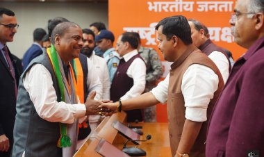 भाजपा राष्ट्रीय अध्यक्ष  नितिन नबीन से मंत्री केदार कश्यप ने की सौजन्य भेंट, दी बधाई एवं शुभकामनायें