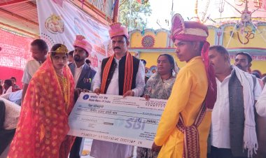 मुख्यमंत्री कन्या विवाह योजना के तहत 189 जोड़ों का सामूहिक विवाह, महामाया धाम चनवारीदाढ़ में भव्य आयोजन