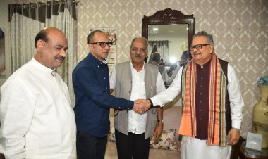 लोकसभा अध्यक्ष श्री ओम बिरला का रायपुर में भव्य स्वागत; सांसद बृजमोहन अग्रवाल ने आयोजित की 'हाई टी'