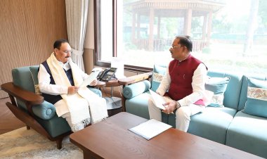 केंद्रीय स्वास्थ्य मंत्री जेपी नड्डा से मिले मुख्यमंत्री विष्णुदेव साय, स्वास्थ्य सेवाओं और किसानों के लिए खाद-बीज उपलब्धता पर हुई विस्तृत चर्चा