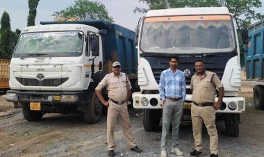 सारंगढ़-बिलाईगढ़ में खनिज विभाग की बड़ी कार्रवाई, 1 पोकलेन और 6 हाईवा जब्त