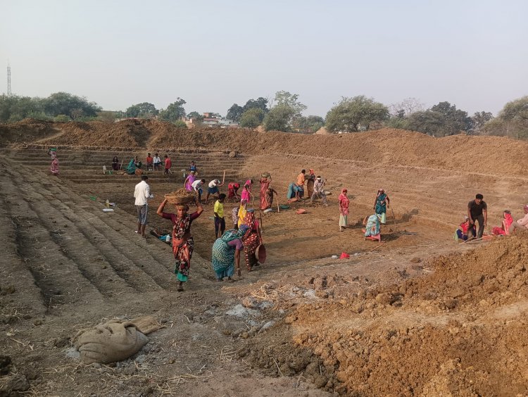 मनरेगा के तहत 24 हितग्राहियों के खेतों में तैयार हुई डबरियां