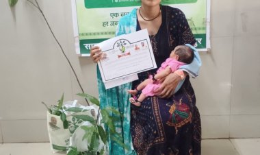 प्रोजेक्ट ग्रीन पालना : पर्यावरण संरक्षण का संदेश, प्रसूता माताओं को हरियाली की भेंट