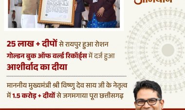 रायपुर में 25 लाख से अधिक दीप प्रज्वलित, प्रदेशभर में 1.50 करोड़ से अधिक दीयों से जगमगाया छत्तीसगढ़