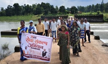 सेवा संकल्प अभियान में रानीझाप एनीकट बना स्वच्छता और जल संरक्षण का संदेश केंद्र