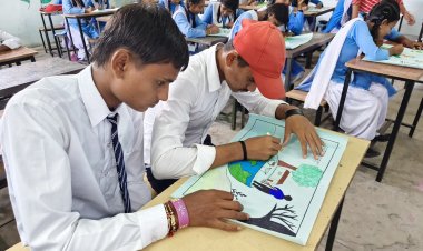 धमतरी के 97 हजार से अधिक विद्यार्थियों ने रंगों और शब्दों में उकेरी मेरे सपनों के भारत’ की स्वर्णिम तस्वीर