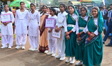 सेवा संकल्प अभियान के तहत नुक्कड़ नाटक और रंगोली से विद्यार्थियों ने दिया जागरूकता एवं राष्ट्र निर्माण का संदेश