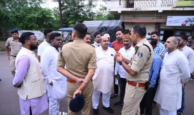 पदयात्रा सप्ताह की तैयारियों का विधायक पुरन्दर मिश्रा ने लिया जायजा, कार्यक्रम स्थल का किया निरीक्षण
