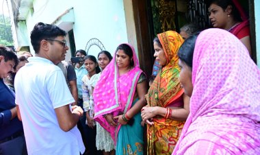 बाढ़ की मुश्किल घड़ी में अपनों के बीच पहुंचे वित्त मंत्री श्री ओ.पी. चौधरी