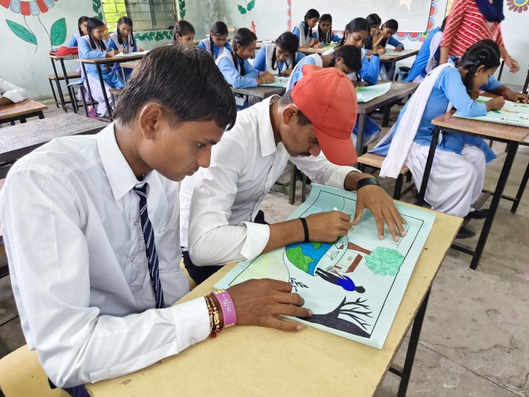 धमतरी के 97 हजार से अधिक विद्यार्थियों ने रंगों और शब्दों में उकेरी मेरे सपनों के भारत’ की स्वर्णिम तस्वीर